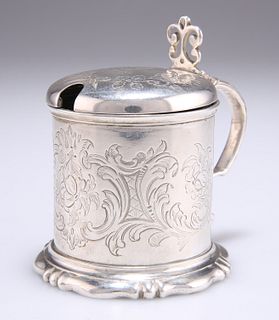 A VICTORIAN SILVER MUSTARD POT, by Daniel & Charles Houle, 