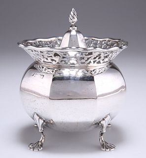 AN EDWARDIAN SILVER CADDY, by George Nathan & Ridley Hayes,