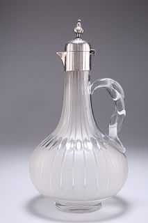 A VICTORIAN SILVER-MOUNTED CLARET JUG, by Henry Wilkinson &
