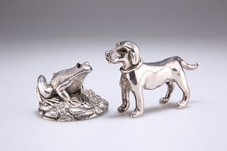 AN ELIZABETH II SILVER MODEL OF A FROG, by Country Artists,