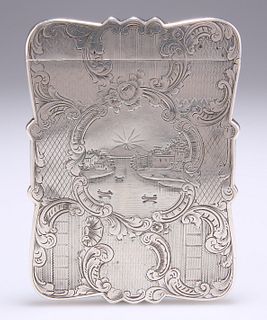 A VICTORIAN SILVER CARD CASE, by Taylor & Perry, Birmingham