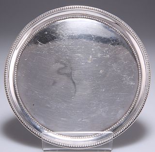 A SMALL GEORGE IV SILVER SALVER, by William Chawner II, Lon