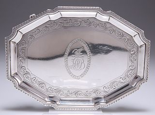 A GEORGE III SILVER TEAPOT STAND, by James Young, London 17
