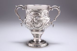 A GEORGE III IRISH SILVER TWO-HANDLED CUP, by Matthew Walsh