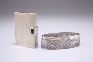 AN ART DECO SILVER CIGARETTE CASE, by Cohen & Charles, Lond