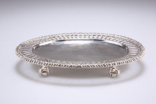 A SMALL VICTORIAN PIERCED SILVER SALVER, by Francis Boone T