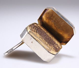 A GEORGE III LARGE SILVER NUTMEG GRATER, by Thomas Phipps &