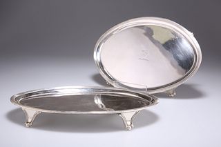 A PAIR OF GEORGE III SILVER SALVERS, by Timothy Renou, Lond