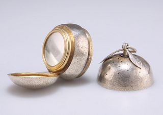 AN UNUSUAL GEORGE V SILVER NOVELTY POMANDER COMPACT, by Jam