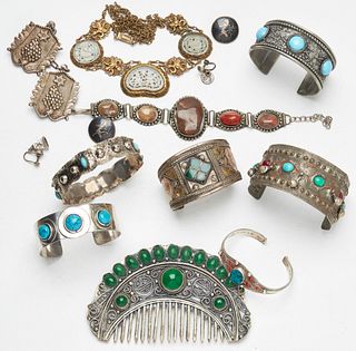 A GROUP OF MIDDLE EASTERN, ORIENTAL AND OTHER JEWELLERY, in