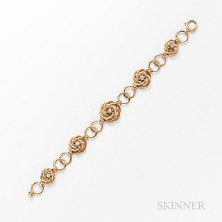 Tiffany & Co. 14kt Gold, Palladium, and Diamond Bracelet