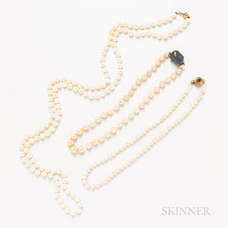 Three Cultured Pearl Necklaces