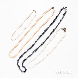 Group of Freshwater Pearl Necklaces.