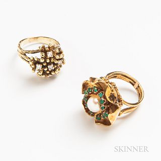 Two 14kt Gold Rings