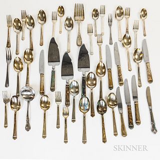 Large Group of Christofle Silver-plated Flatware