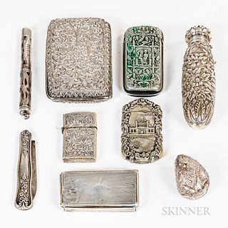 Group of Sterling Silver and Silver-plated Accessories
