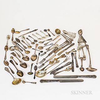 Group of Sterling Silver, .800 Silver, Coin Silver, and Silver-plated Flatware