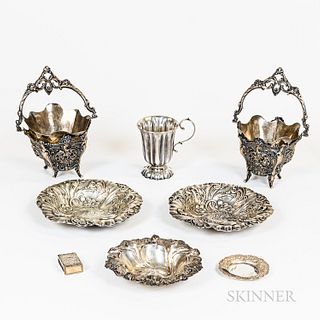 Group of Sterling Silver, .800 Silver, and Silver-plated Tableware