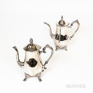 Two Silver-plated Teapots