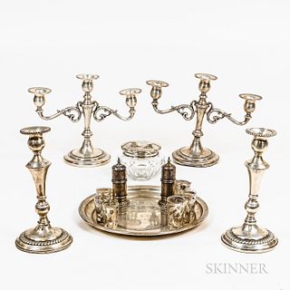Group of Sterling Silver and Weighted Tableware