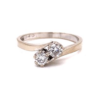 18k 1920’s Crossover Diamond British Ring
