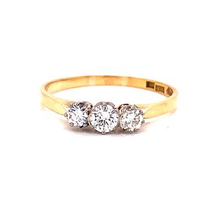 18k 1920’s Diamond British Ring