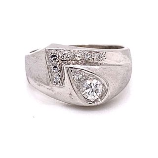 Art Deco 18k Diamond Men’s Ring