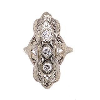 14k 1920’s Revival Diamond Ring