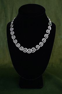 18k Diamond Celtic Spiral Necklace