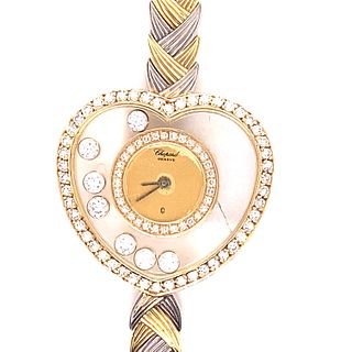 18K Chopard Happy Heart Diamond Watch