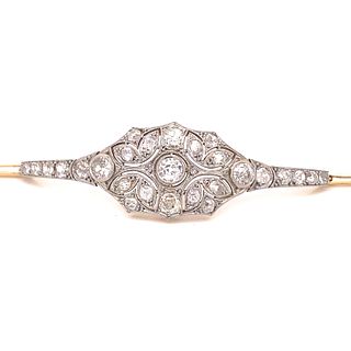 1920’ 18K Platinum Diamond Bracelet