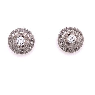 Platinum Diamond Earring Studs