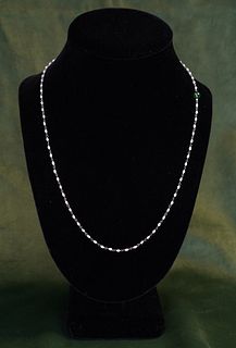 Platinum Micro Pearl Necklace 