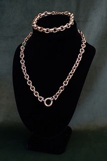 18k Necklace & Bracelet Set