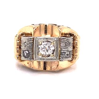Retro 18k Chevalier Diamond Ring
