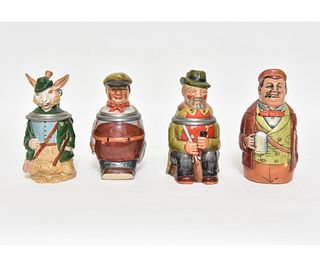 Four German Character Steins