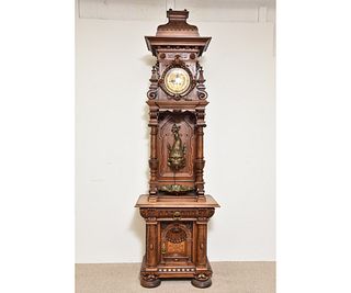 Black Forest Carved Tall Case Clock