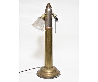 Large Brass Artillery Shell Lamp