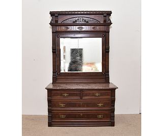 Victorian Walnut Dresser