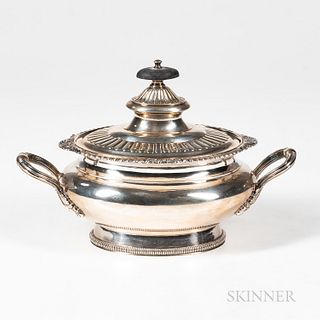 English-Style China Trade Silver Covered Sauce Tureen