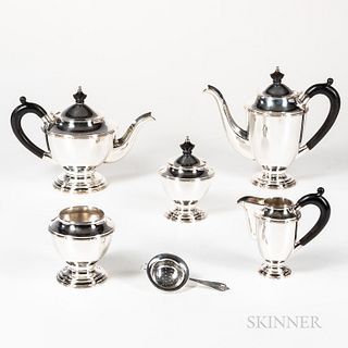 Wallace Silversmiths Five-piece Sterling Silver Coffee and Tea Service