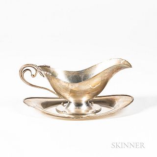 Cellini Craft, Ltd. Sterling Silver Gravy Boat and Undertray