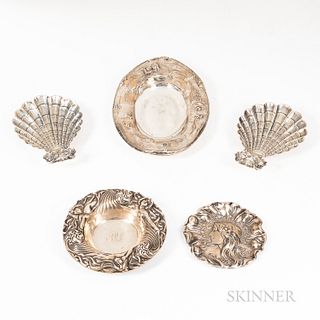 Five American Sterling Silver Dishes