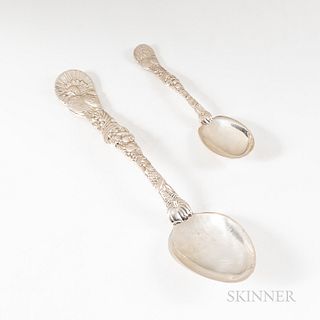 Two Tiffany & Co. Sterling Silver Turkey Serving Spoons