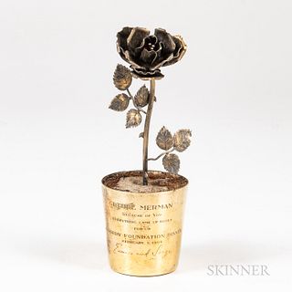 Tiffany & Co. Vermeil Sterling Silver Presentation Flower and Pot