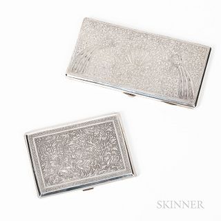 Two Persian Silver Cases