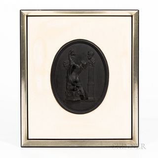 Wedgwood Self-framed Black Basalt Plaque