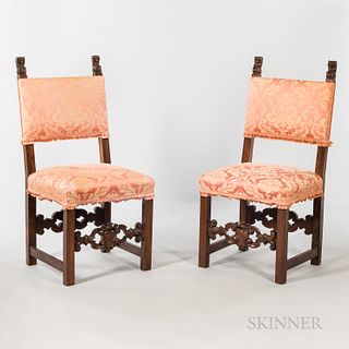 Suite of Eight Cromwellian-style Side Chairs