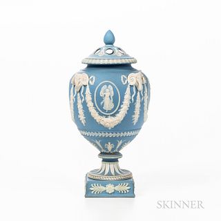 Wedgwood Solid Light Blue Jasper Potpourri and Cover