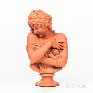 Minton Red-tinted Parian Bust of Venus After Clodion